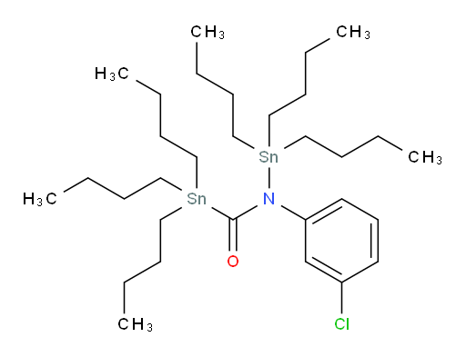 1,1,1-tributyl-N-(3-chlorophenyl)-N-(tributylstannyl)stannanecarboxamide