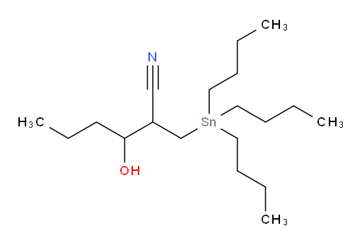 3-hydroxy-2-((tributylstannyl)methyl)hexanenitrile