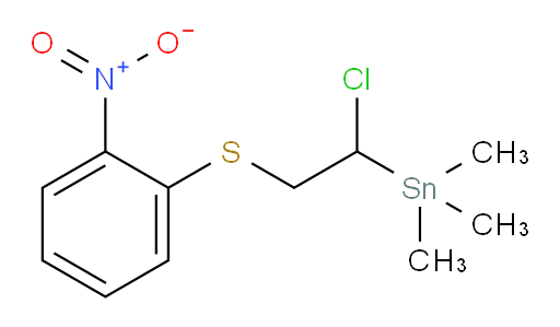 (1-chloro-2-((2-nitrophenyl)thio)ethyl)trimethylstannane
