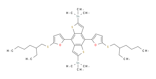 (4,8-双(5-((2-乙基己基)硫基)呋喃-2-基)苯并[1,2-b:4,5-b']二噻吩-2,6-二基)双(三甲基锡烷)