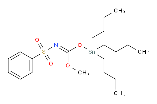 (E)-methyl (tributylstannyl) phenylsulfonylcarbonimidate