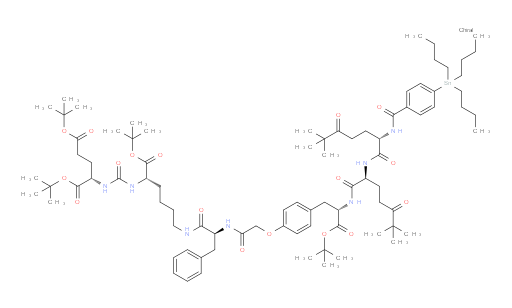 (4S,11S,15S)-三-叔丁基 4-苄基-1-(4-((S)-3-(叔-丁氧基)-2-((S)-2-((S)-6,6-二甲基-5-氧代-2-(4-(三丁基锡基)苯甲酰胺基)庚酰胺基)-6,6-二甲基-5-氧代庚酰胺基)-3-氧代丙基)苯氧基)-2,5,13-三氧代-3,6,12,14-四氮杂十七烷-11,15,17-三甲酸酯