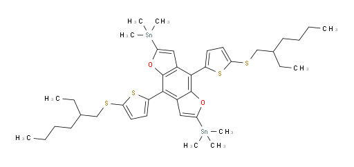 (4,8-双(5-((2-乙基己基)硫基)噻吩-2-基)苯并[1,2-b:4,5-b']二呋喃-2,6-二基)双(三甲基锡烷)