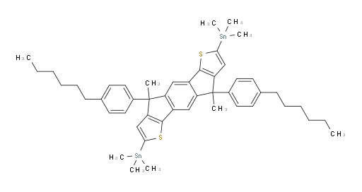 (4,9-bis(4-hexylphenyl)-4,9-dimethyl-4,9-dihydro-s-indaceno[1,2-b:5,6-b']dithiophene-2,7-diyl)bis(trimethylstannane)