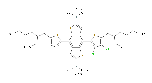 (4-(3,4-dichloro-5-(2-ethylhexyl)thiophen-2-yl)-8-(5-(2-ethylhexyl)thiophen-2-yl)benzo[1,2-b:4,5-b']dithiophene-2,6-diyl)bis(trimethylstannane)