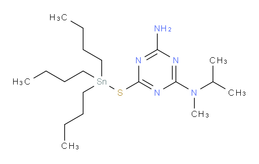 N2-isopropyl-N2-methyl-6-((tributylstannyl)thio)-1,3,5-triazine-2,4-diamine