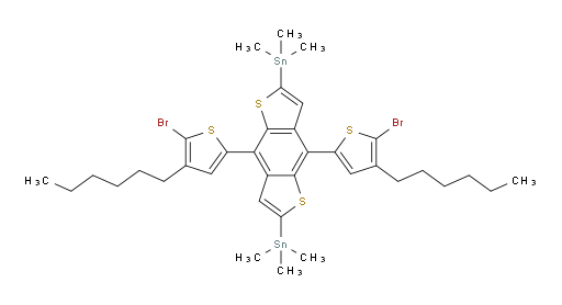 (4,8-bis(5-bromo-4-hexylthiophen-2-yl)benzo[1,2-b:4,5-b']dithiophene-2,6-diyl)bis(trimethylstannane)