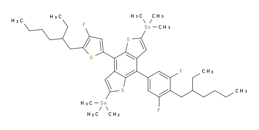(4-(4-(2-ethylhexyl)-3,5-difluorophenyl)-8-(5-(2-ethylhexyl)-4-fluorothiophen-2-yl)benzo[1,2-b:4,5-b']dithiophene-2,6-diyl)bis(trimethylstannane)
