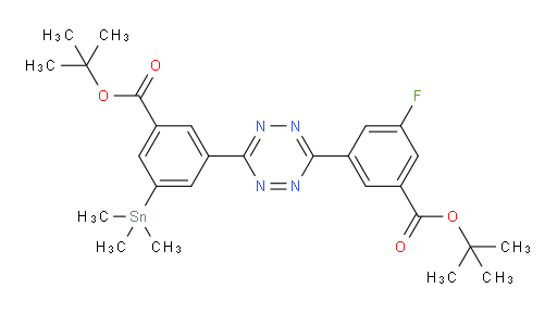 叔丁基 3-(6-(3-BOC--5-(三甲基锡基)苯基)-1,2,4,5-四嗪-3-基)-5-氟苯甲酸酯