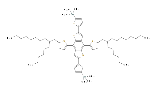 (5-(4,8-bis(5-(2-hexyldecyl)thiophen-2-yl)-6-(4-(trimethylstannyl)cyclopenta-1,3-dien-1-yl)benzo[1,2-b:4,5-b']dithiophen-2-yl)thiophen-2-yl)trimethylstannane