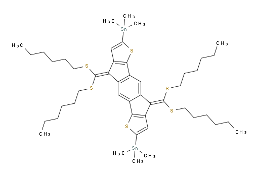 (4,9-bis(bis(hexylthio)methylene)-4,9-dihydro-s-indaceno[1,2-b:5,6-b']dithiophene-2,7-diyl)bis(trimethylstannane)