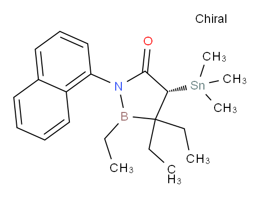 (R)-2,3,3-三乙基-1-(萘-1-基)-4-(三甲基锡基)-1,2-氮杂boroli二n-5-酮