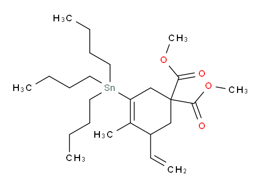 二甲基 4-甲基-3-(三丁基锡基)-5-乙烯基环己-3-烯-1,1-二甲酸酯