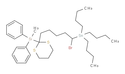 (2-(5-溴-5-(三丁基锡基)戊基)-1,3-二硫杂环己烷-2-基)(甲基)二苯基硅烷