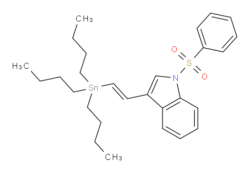 (E)-1-(苯基磺酰基)-3-(2-(三丁基锡基)乙烯基)-1H-吲哚