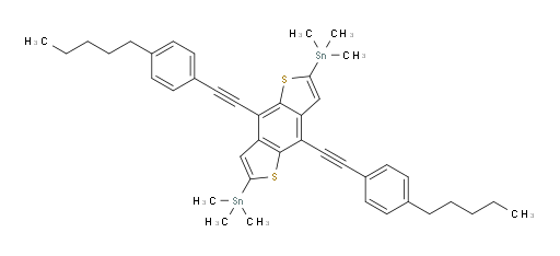 (4,8-双((4-戊基苯基)乙炔基)苯并[1,2-b:4,5-b']二噻吩-2,6-二基)双(三甲基锡烷)