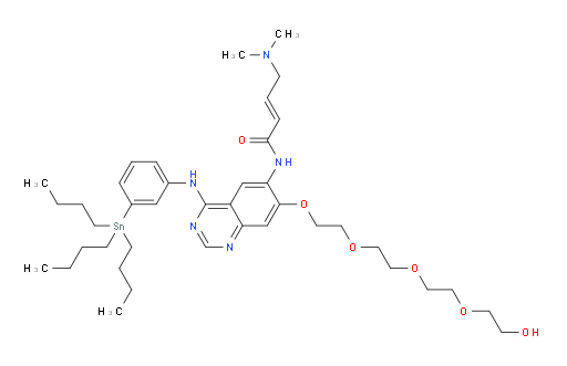 (E)-4-(dimethylamino)-N-(7-(2-(2-(2-(2-hydroxyethoxy)ethoxy)ethoxy)ethoxy)-4-((3-(tributylstannyl)phenyl)amino)quinazolin-6-yl)but-2-enamide