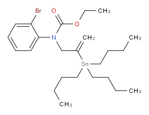 ethyl (2-bromophenyl)(2-(tributylstannyl)allyl)carbamate