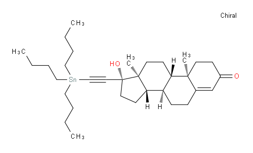 (8R,9S,10R,13S,14S,17S)-17-hydroxy-10,13-dimethyl-17-((tributylstannyl)ethynyl)-6,7,8,9,10,11,12,13,14,15,16,17-dodecahydro-1H-cyclopenta[a]phenanthren-3(2H)-one