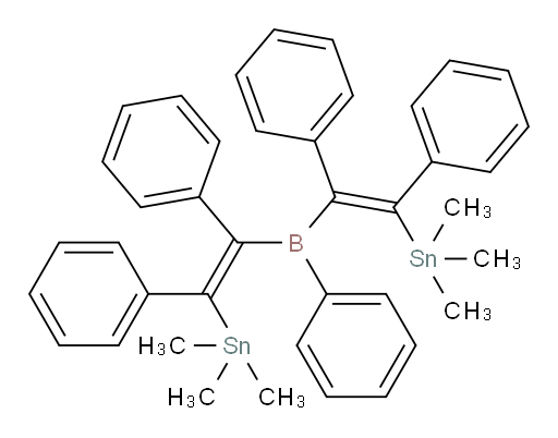 ((1E,1'E)-(phenylboranediyl)bis(1,2-diphenylethene-2,1-diyl))bis(trimethylstannane)