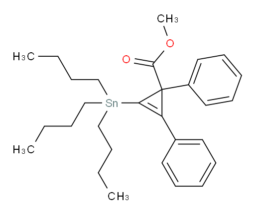 methyl 1,2-diphenyl-3-(tributylstannyl)cycloprop-2-enecarboxylate