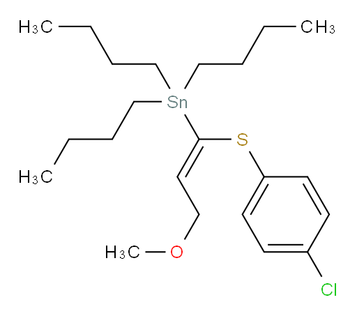 (E)-tributyl(1-((4-chlorophenyl)thio)-3-methoxyprop-1-en-1-yl)stannane
