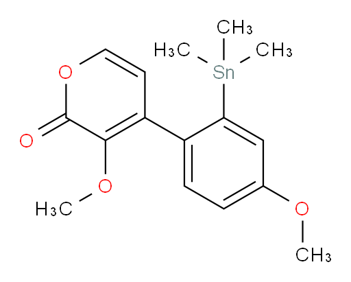 3-methoxy-4-(4-methoxy-2-(trimethylstannyl)phenyl)-2H-pyran-2-one