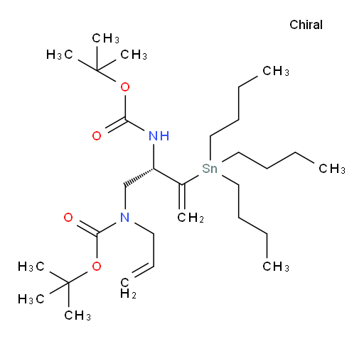 (S)-tert-butyl allyl(2-((tert-butoxycarbonyl)amino)-3-(tributylstannyl)but-3-en-1-yl)carbamate