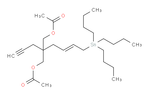 (E)-2-(prop-2-yn-1-yl)-2-(4-(tributylstannyl)but-2-en-1-yl)propane-1,3-diyl diacetate