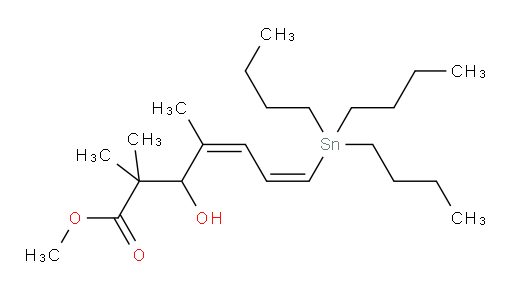 (4Z,6Z)-methyl 3-hydroxy-2,2,4-trimethyl-7-(tributylstannyl)hepta-4,6-dienoate