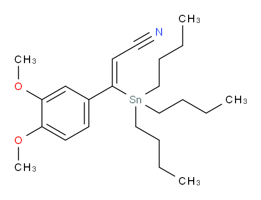 (Z)-3-(3,4-dimethoxyphenyl)-3-(tributylstannyl)acrylonitrile