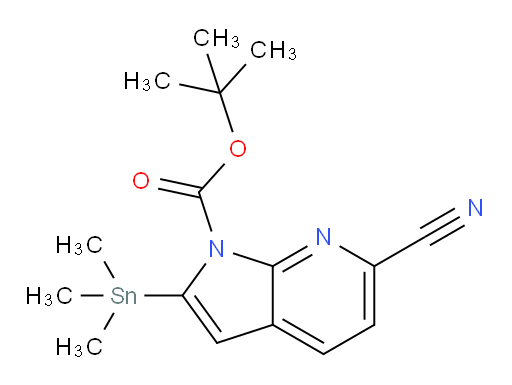 tert-butyl 6-cyano-2-(trimethylstannyl)-1H-pyrrolo[2,3-b]pyridine-1-carboxylate
