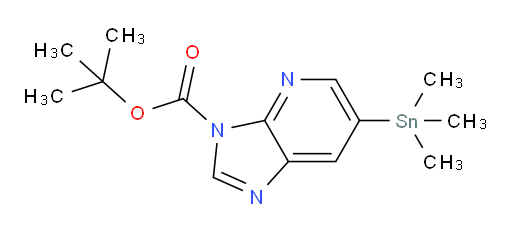 叔丁基 6-(三甲基锡基)-3H-咪唑并[4,5-b]吡啶-3-甲酸酯