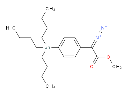 甲基 2-二偶氮-2-(4-(三丁基锡基)苯基)乙酸酯