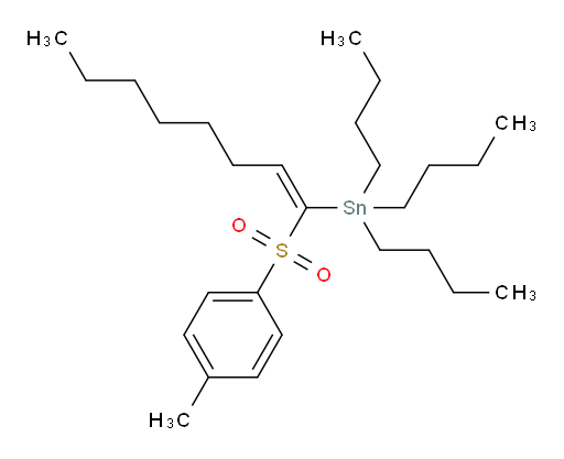 (E)-tributyl(1-tosyloct-1-en-1-yl)stannane