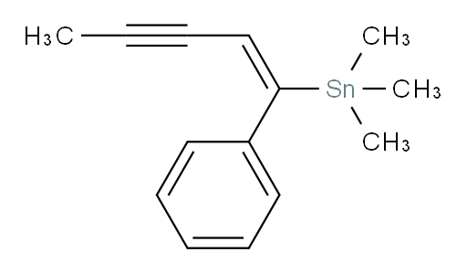 (E)-trimethyl(1-phenylpent-1-en-3-yn-1-yl)stannane