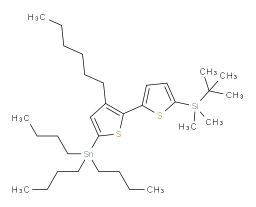 tert-butyl(3'-hexyl-5'-(tributylstannyl)-[2,2'-bithiophen]-5-yl)dimethylsilane