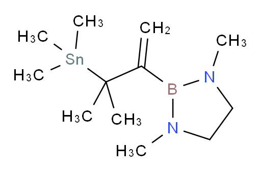 1,3-dimethyl-2-(3-methyl-3-(trimethylstannyl)but-1-en-2-yl)-1,3,2-diazaborolidine