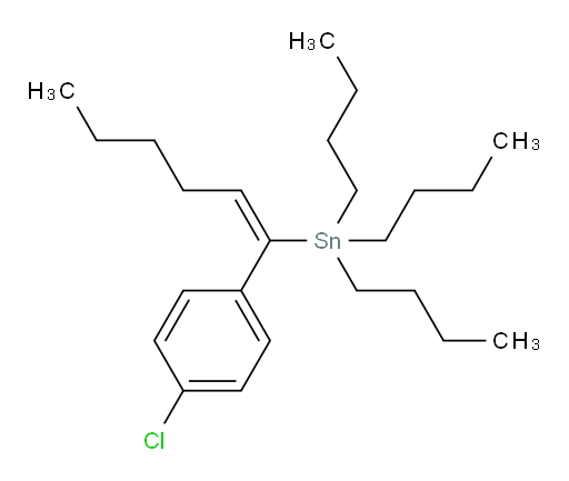 (E)-tributyl(1-(4-chlorophenyl)hex-1-en-1-yl)stannane