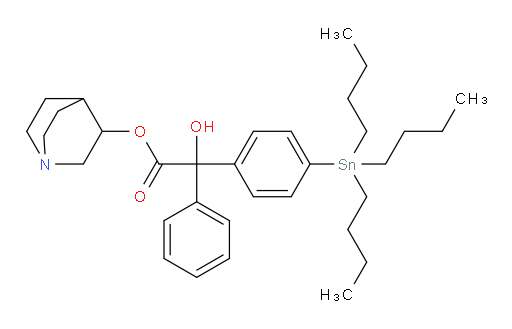 quinuclidin-3-yl 2-hydroxy-2-phenyl-2-(4-(tributylstannyl)phenyl)acetate