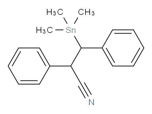 2,3-diphenyl-3-(trimethylstannyl)propanenitrile