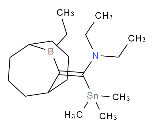 (Z)-N-乙基-N-((9-乙基-9-bora双环[3.3.2]癸烷-10-亚基)(三甲基锡基)甲基)乙胺