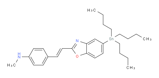 (E)-N-methyl-4-(2-(5-(tributylstannyl)benzo[d]oxazol-2-yl)vinyl)aniline
