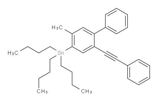 tributyl(5-methyl-2-(phenylethynyl)-[1,1'-biphenyl]-4-yl)stannane
