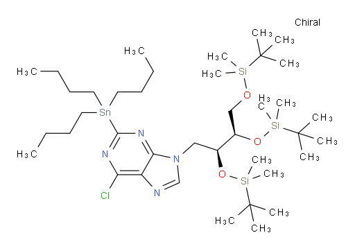 6-氯-2-(三丁基锡基)-9-((2S,3R)-2,3,4-三((叔丁基二甲基sil氧基))丁基)-9H-嘌呤