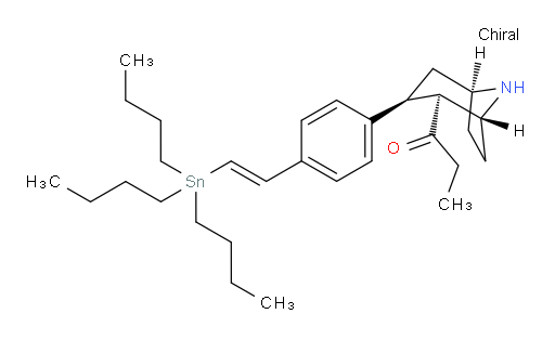 1-((1R,2S,3S,5S)-3-(4-((E)-2-(三丁基锡基)乙烯基)苯基)-8-氮杂双环[3.2.1]辛-2-基)丙-1-酮