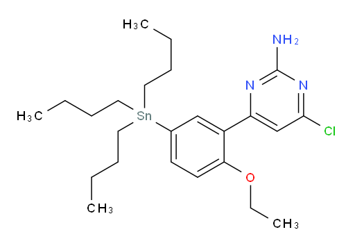 4-chloro-6-(2-ethoxy-5-(tributylstannyl)phenyl)pyrimidin-2-amine