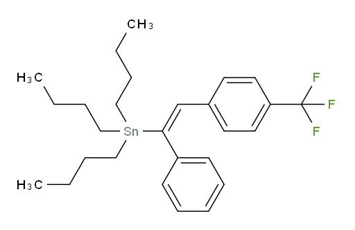 (E)-tributyl(1-phenyl-2-(4-(trifluoromethyl)phenyl)vinyl)stannane