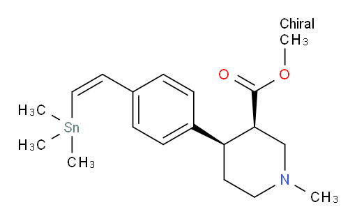 (3R,4R)-methyl 1-methyl-4-(4-((Z)-2-(trimethylstannyl)vinyl)phenyl)piperidine-3-carboxylate