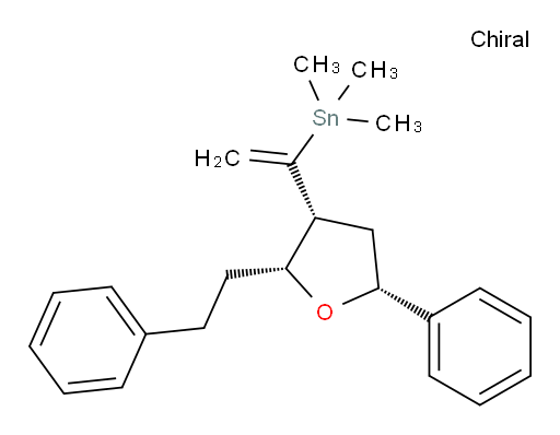 trimethyl(1-((2R,3R,5R)-2-phenethyl-5-phenyltetrahydrofuran-3-yl)vinyl)stannane
